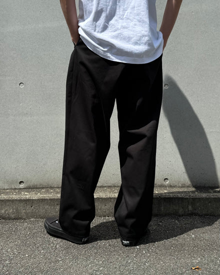 DESCENDANT / DC-3 ORGANIC COTTON TWILL TROUSERS / BLACK / 261TQDS-PTM0