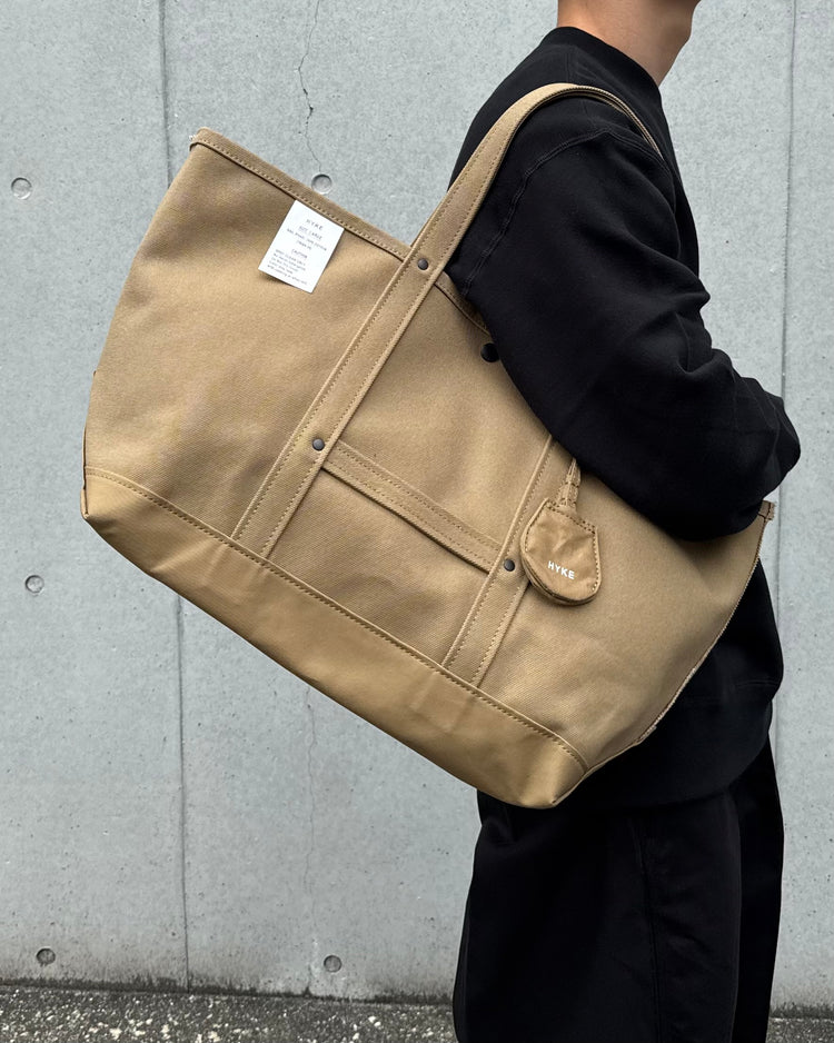 HYKE / TOTE BAG ( LARGE ) / KHAKI / 19364