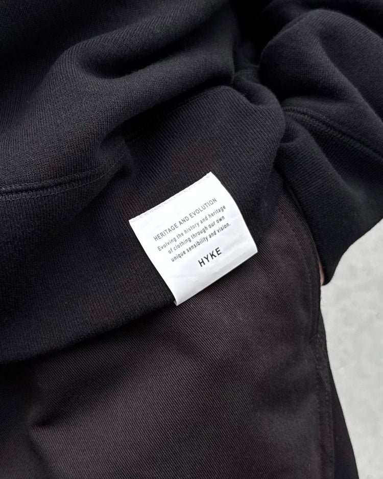 HYKE / SWEAT SHIRT / BLACK / 12448