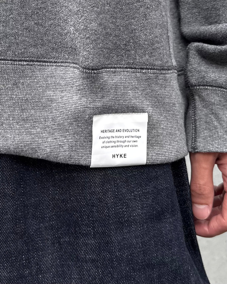 HYKE / SWEAT SHIRT / CHARCOAL / 12448