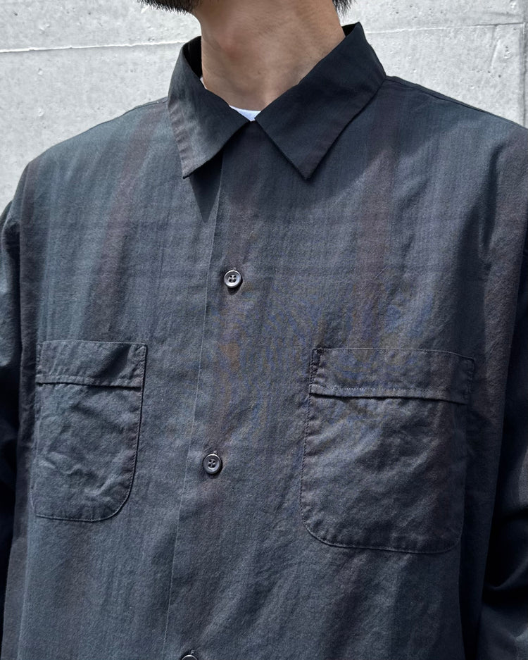 MASSES / MADRAS DYED SHIRT / NAVY
