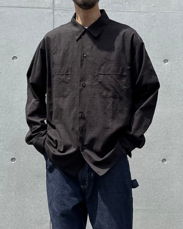 MASSES / MADRAS DYED SHIRT / BLACK