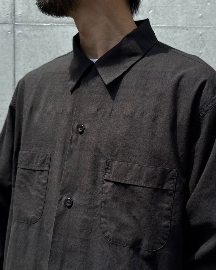 MASSES / MADRAS DYED SHIRT / BLACK