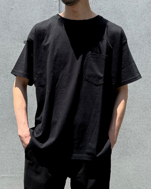 BEDWIN & THE HEARTBREAKERS / VELVA SHEEN Ex.S/S POCKET TEE "PIERCE"・BLACK・25SB2201