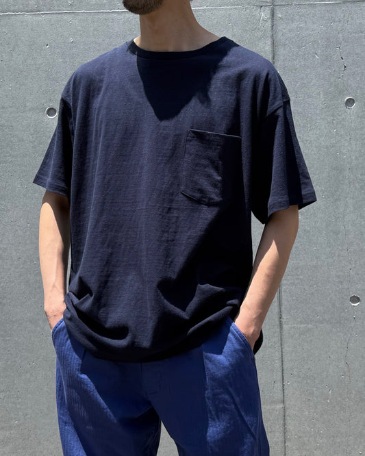 BEDWIN & THE HEARTBREAKERS / VELVA SHEEN Ex.S/S POCKET TEE "PIERCE"・NAVY・25SB2201