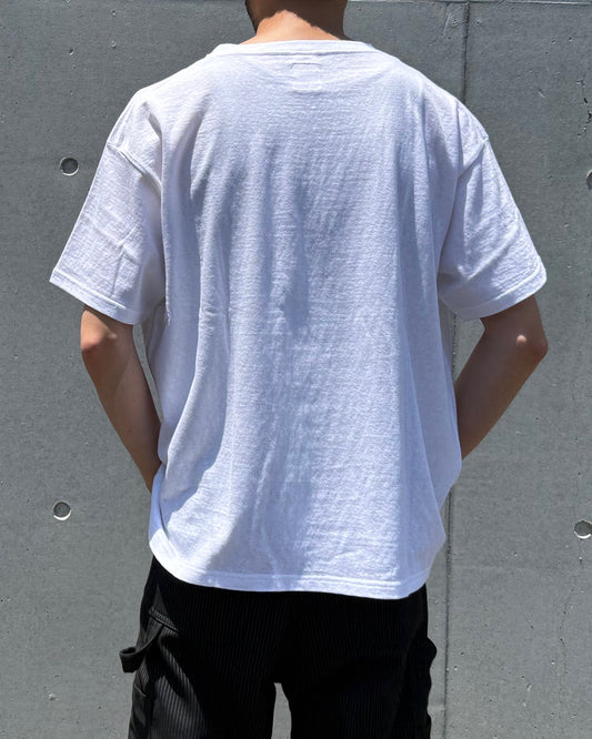 BEDWIN & THE HEARTBREAKERS / VELVA SHEEN Ex.S/S POCKET TEE "PIERCE"・WHITE・25SB2201