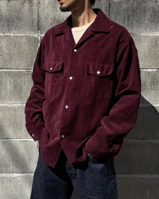 MASSES / WESTERN CORDUROY SHIRT / BURGUNDY