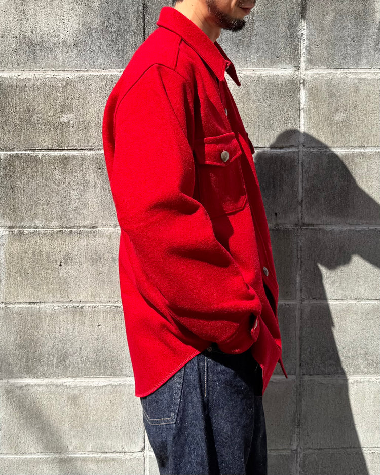 MASSES / MELTON CPO JKT / RED