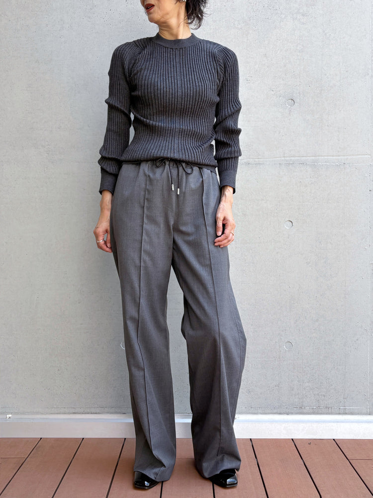 CINOH / TWILL RELAXED PANTS / GRAY / E-60-002