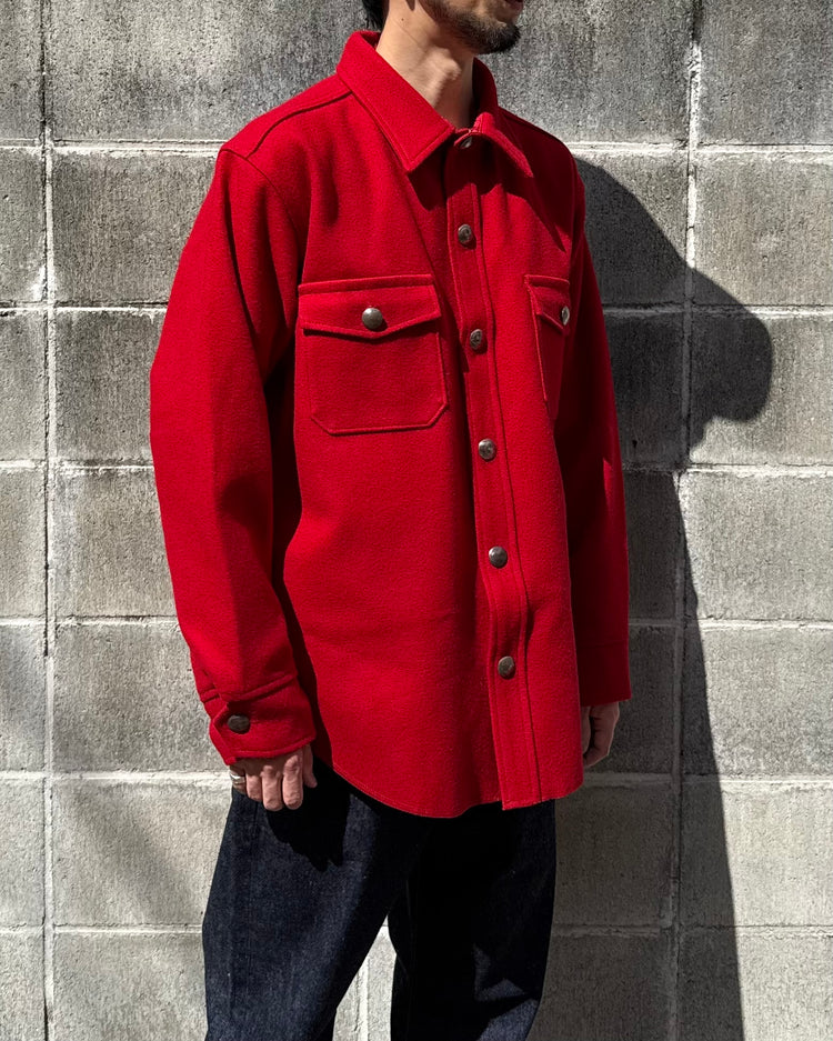 MASSES / MELTON CPO JKT / RED
