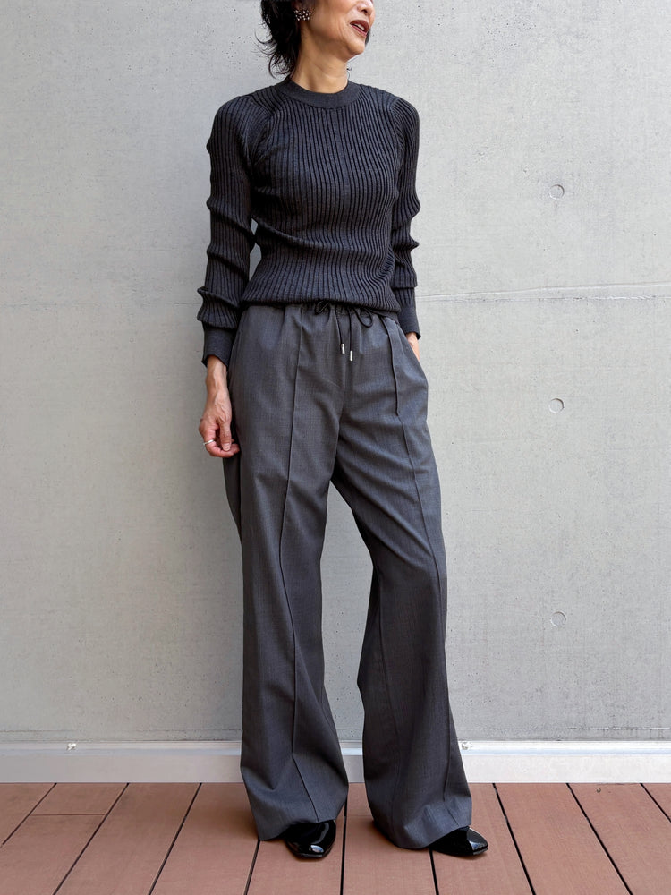 CINOH / TWILL RELAXED PANTS / GRAY / E-60-002