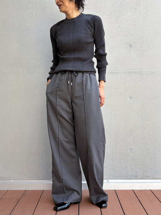 CINOH / TWILL RELAXED PANTS / GRAY / E-60-002