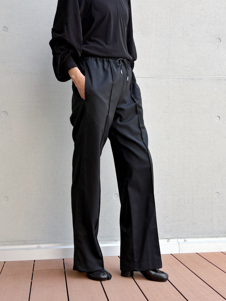CINOH / TWILL RELAXED PANTS / BLACK / E-60-002