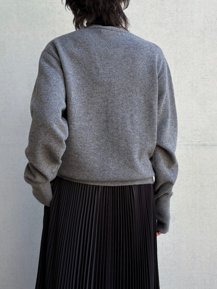 HYKE / LAMBSWOOL CARDIGAN / TOP GRAY / 11430 /