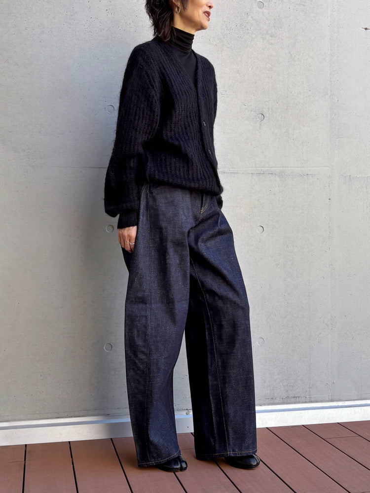 HYKE / MOHAIR CARDIGAN / BLACK / 11433 /