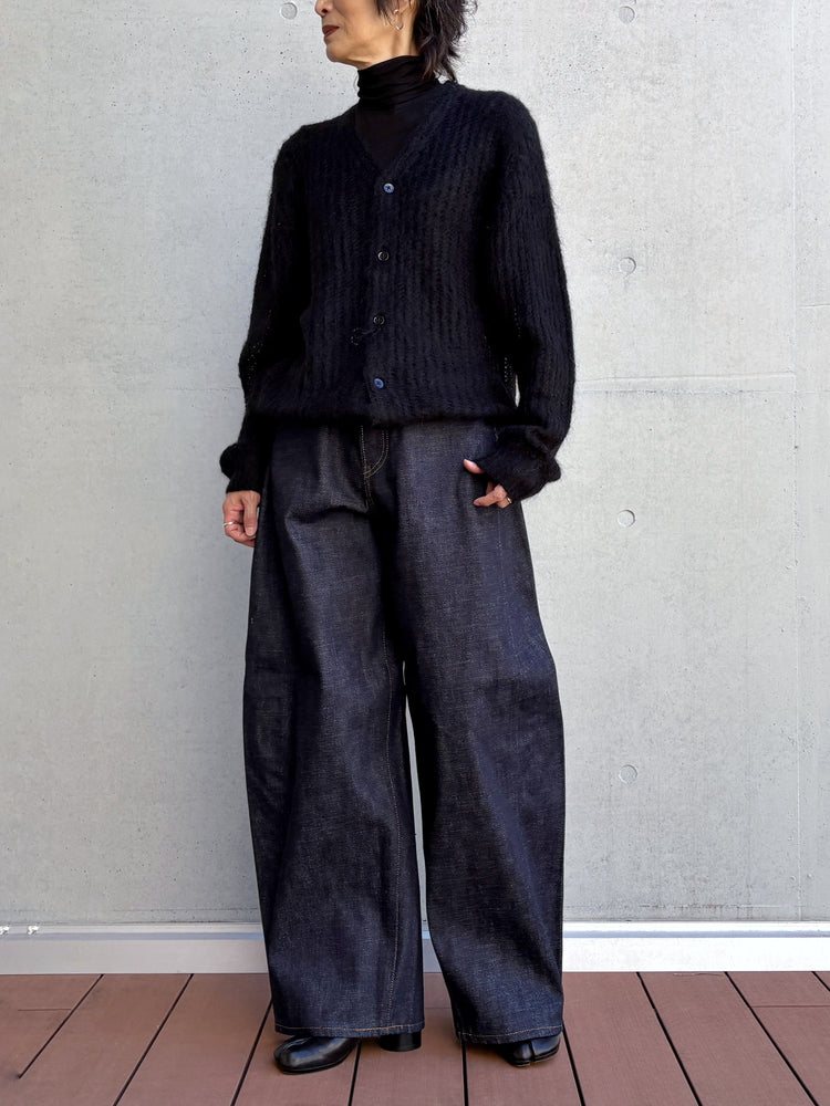 HYKE / MOHAIR CARDIGAN / BLACK / 11433 /