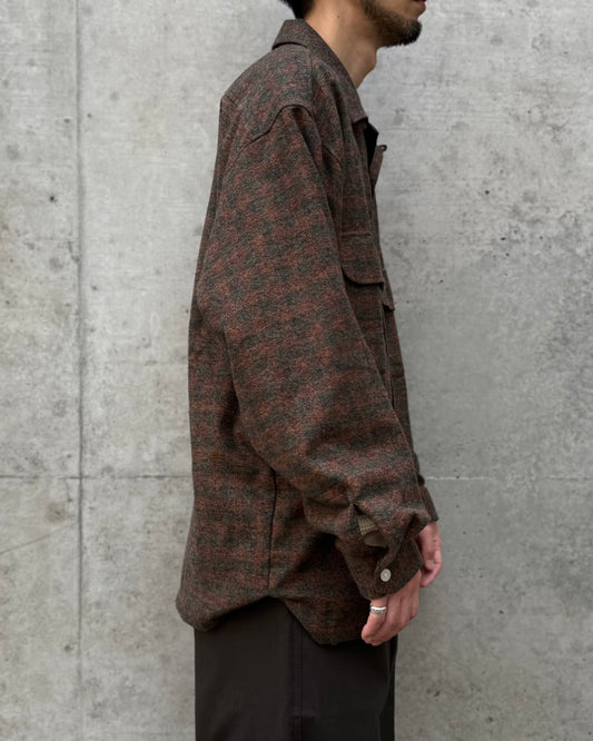 DESCENDANT / MILPITAS PLAID LS SHIRT / BROWN / 252CPDS-SHM02