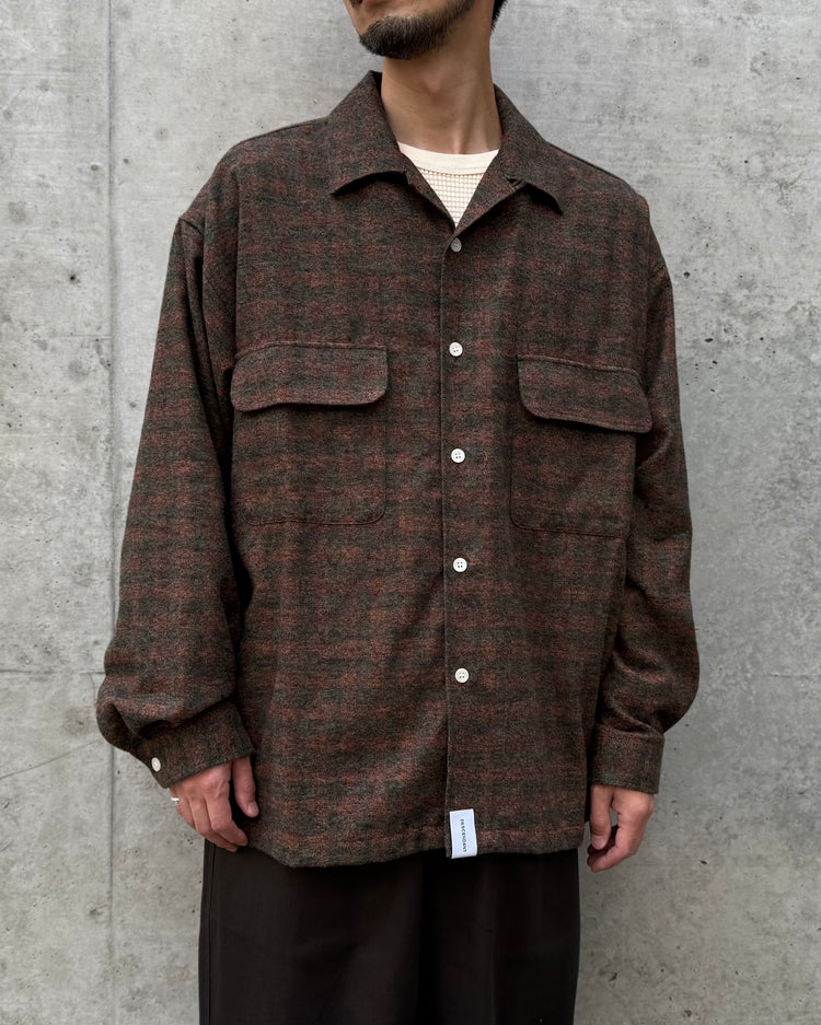 DESCENDANT / MILPITAS PLAID LS SHIRT / BROWN / 252CPDS-SHM02
