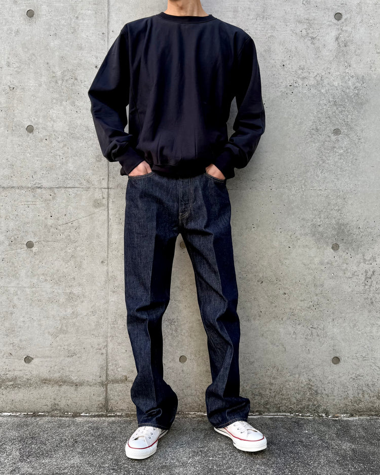 AURALEE / ELASTIC HIGH GAUGE SWEAT P/O / INK BLACK / A26SP02NU