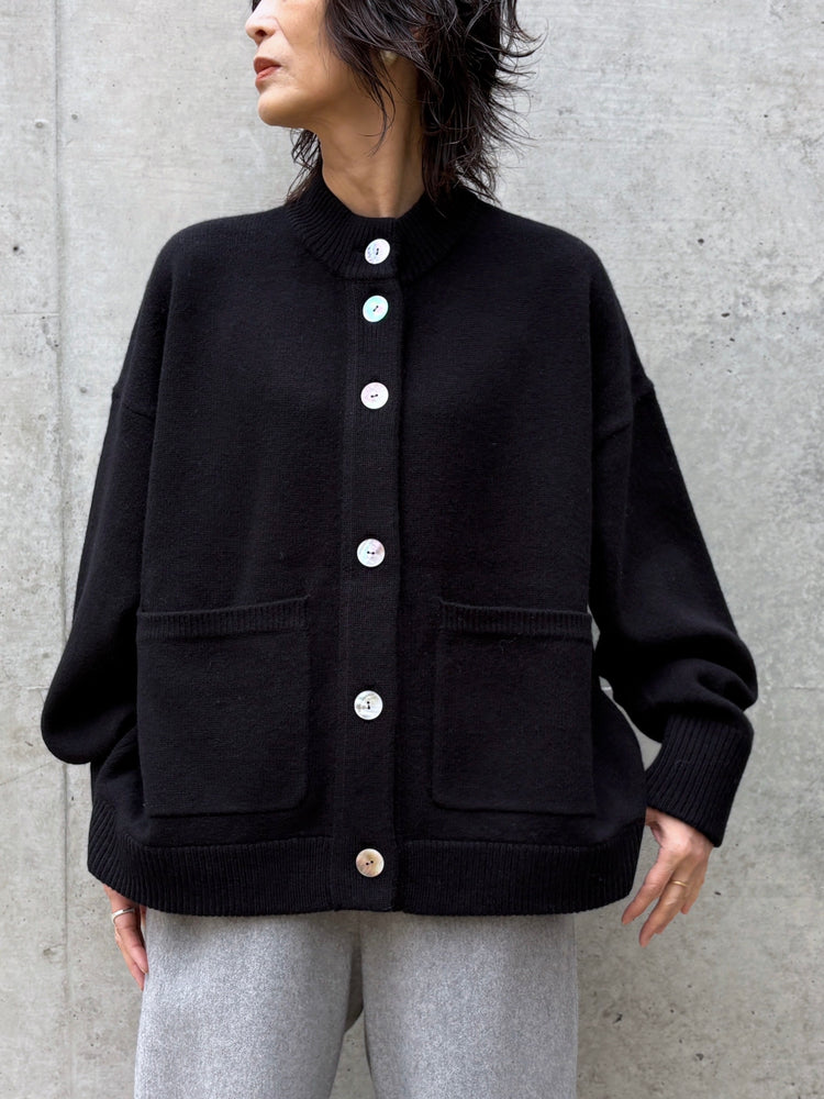 någonstans / box cardigan  / Black / 470IA870-1701