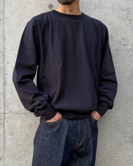 AURALEE / ELASTIC HIGH GAUGE SWEAT P/O / INK BLACK / A26SP02NU