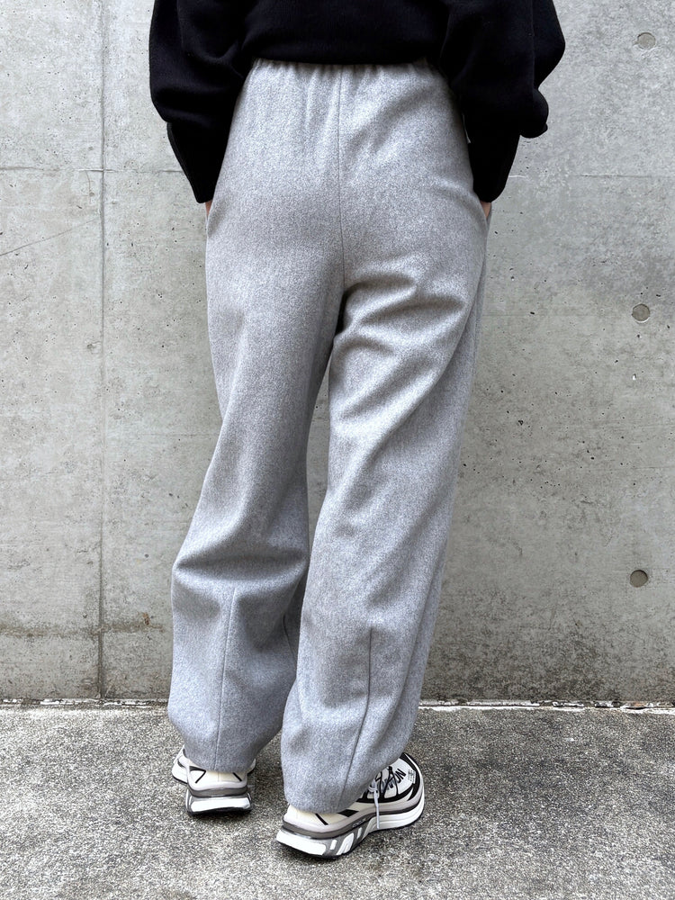 någonstans / wool ビーバー cocoon pants  / wolf / 470IA431-1171