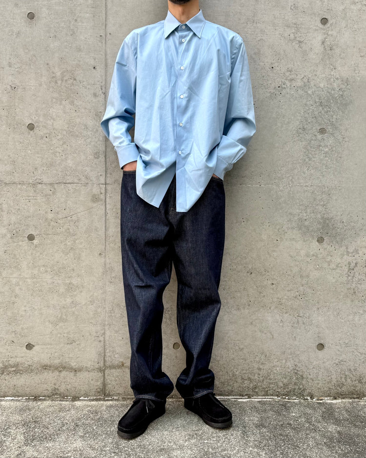 AURALEE / WASHED FINX TWILL SHIRT / LIGHT BLUE / A00S01TN