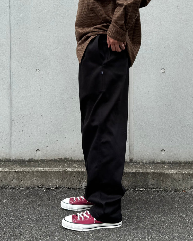 DESCENDANT / SHORE TWILL BEACH TROUSERS / BLACK / 262CPDS-PTM02