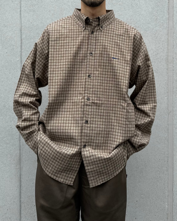 DESCENDANT / KENNEDY'S PLAID LS SHIRT / BEIGE / 262TQDS-SHM01