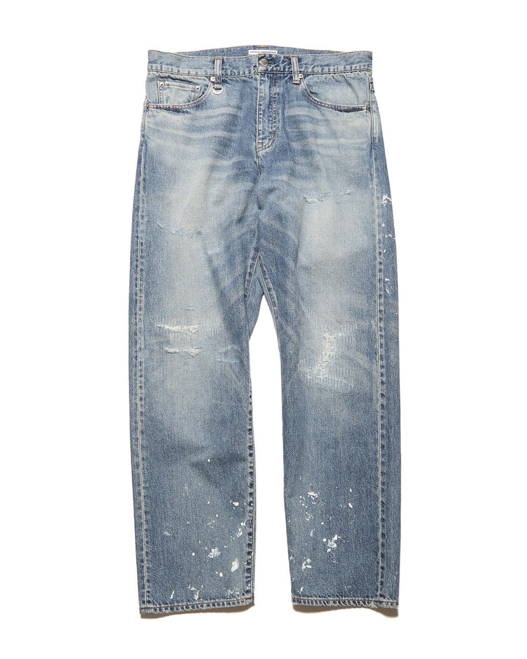 uniform experiment / DAMAGED REGULAR-FIT JEANS / INDIGO / UE-260012