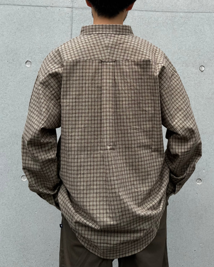 DESCENDANT / KENNEDY'S PLAID LS SHIRT / BEIGE / 262TQDS-SHM01
