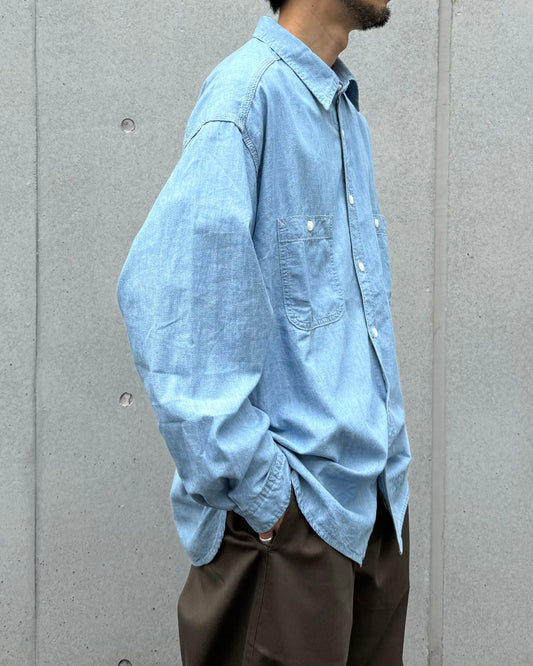 DESCENDANT / NORMAN CHAMBRAY LS SHIRT / INDIGO / 262WVDS-SHM03