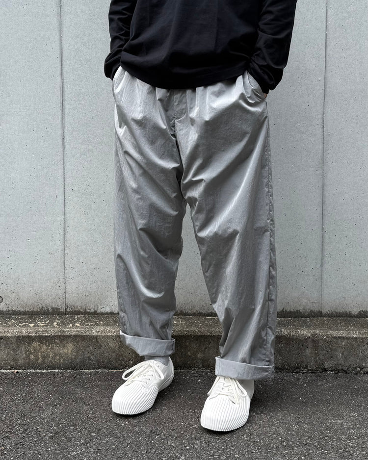 FUMITO GANRYU / EASY NYLON SLACKS / GRAY / Fu16-PA-06