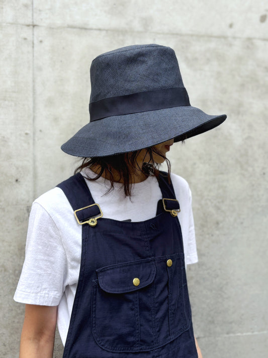 KIJIMA TAKAYUKI / PAPER CLOTH HIGH CROWN HAT / NAVY / WEYYYY105B