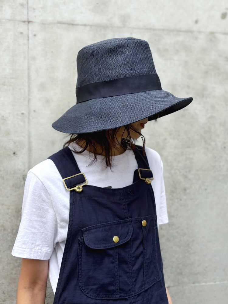 KIJIMA TAKAYUKI / PAPER CLOTH HIGH CROWN HAT / NAVY / WEYYYY105B