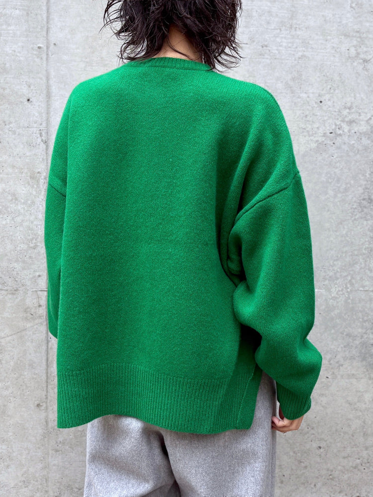 ENFÖLD / CIRCLE CARDIGAN  / GREEN / 300IA270-2501