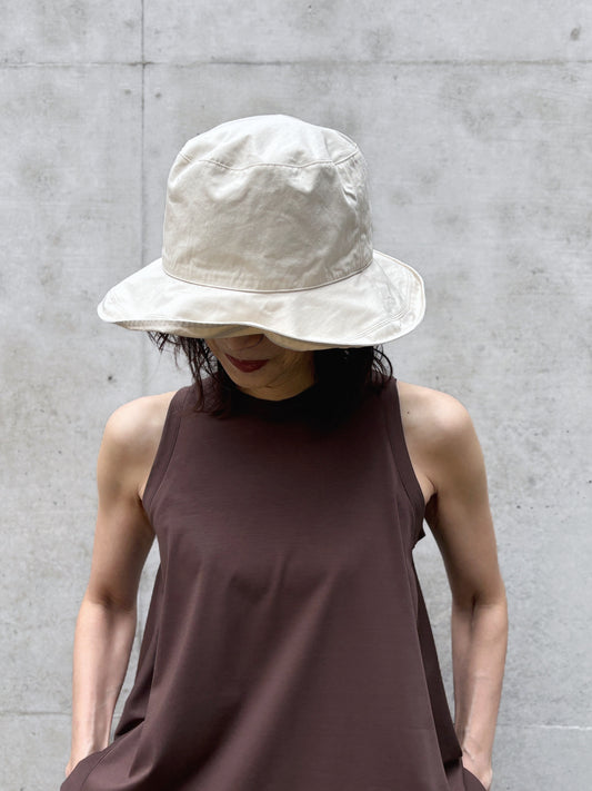 KIJIMA TAKAYUKI / CORDURA ROLL UP BRIM BUCKET HAT / IVORY / WYYY262622