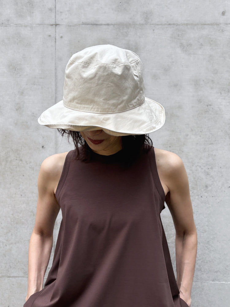 KIJIMA TAKAYUKI / CORDURA ROLL UP BRIM BUCKET HAT / IVORY / WYYY262622
