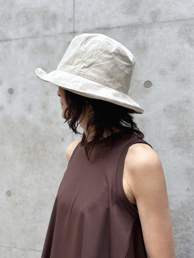 KIJIMA TAKAYUKI / CORDURA ROLL UP BRIM BUCKET HAT / IVORY / WYYY262622