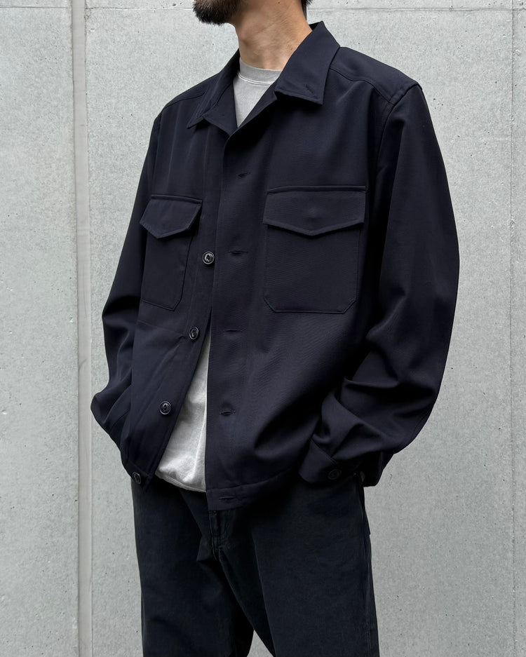 nonnative / OFFICER SHIRT JACKET WOOL TWILL / DK.NAVY / NN-SJ4901
