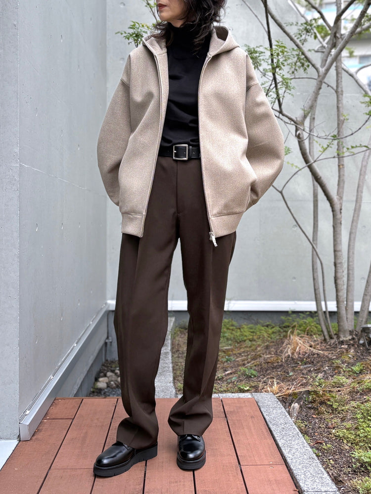 CLANE / CONSTRUCTIVE BONDING HOODIE / BEIGE /  19104-0502
