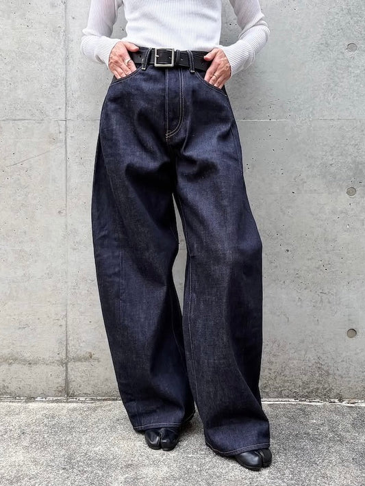 HYKE / DENIM BARREL LEG JEANS / Original Blue / 13352