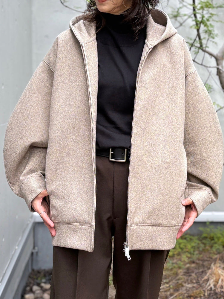 CLANE / CONSTRUCTIVE BONDING HOODIE / BEIGE /  19104-0502