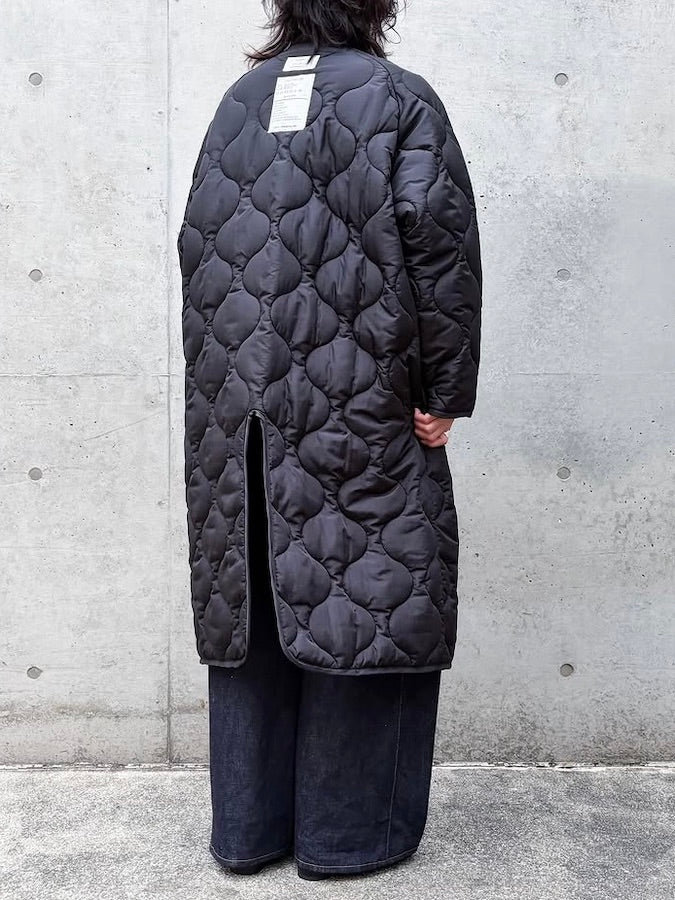 HYKE / QUILTED LINER COAT / BLACK / 17537