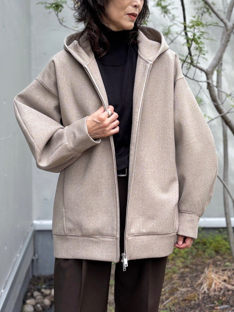 CLANE / CONSTRUCTIVE BONDING HOODIE / BEIGE /  19104-0502