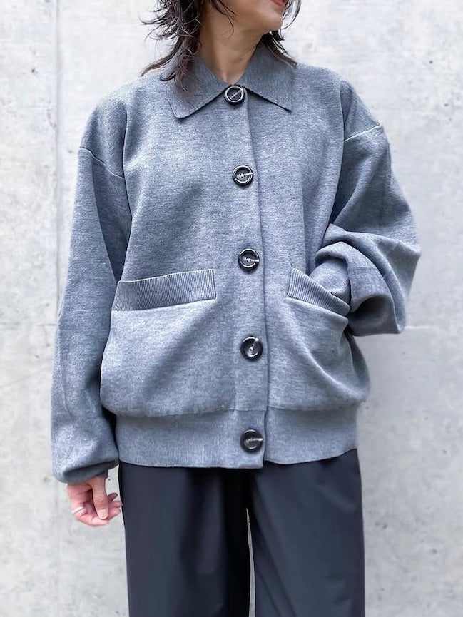 någonstans / soutien-collar knit cardigan / Stone / 470IA170-1391