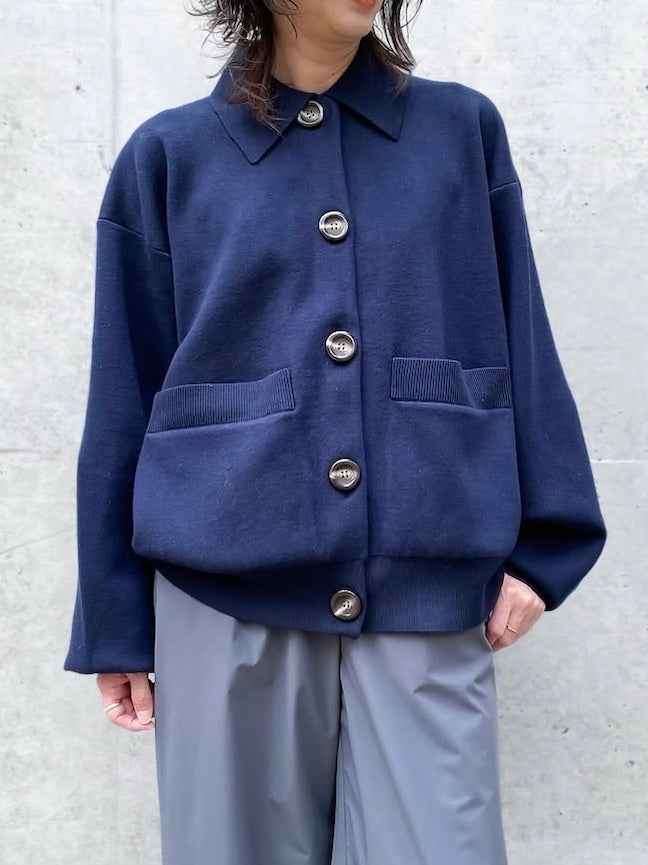 någonstans / soutien-collar knit cardigan / Space / 470IA170-1391