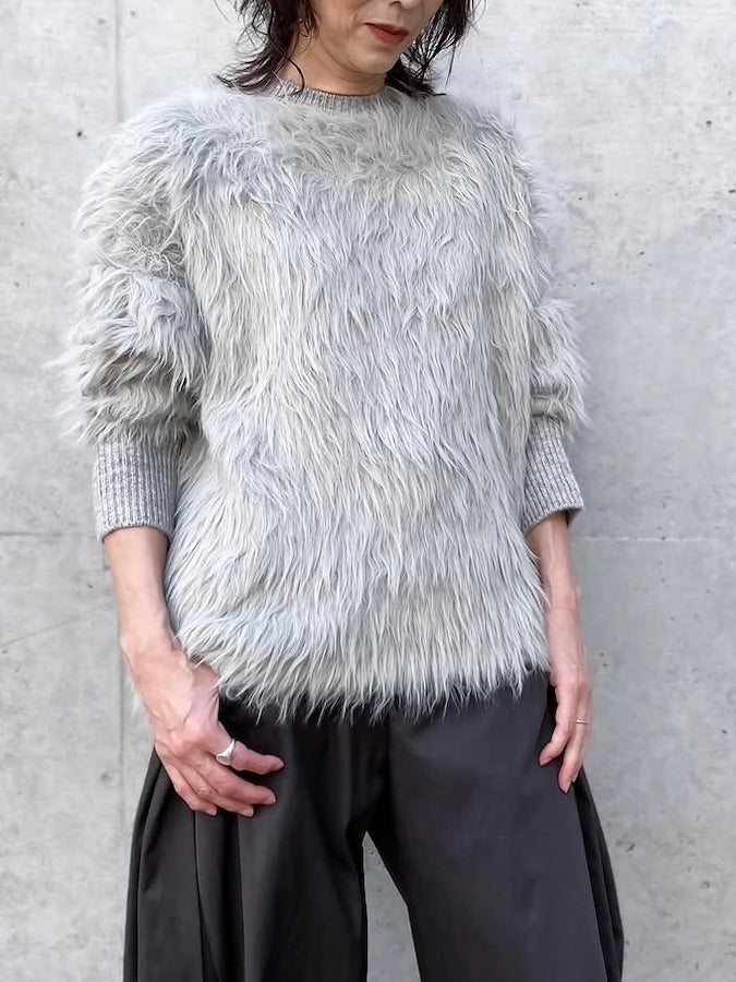 ASTRAET / シャギー クルーネックニット / MD.GRAY / 5413-199-4800