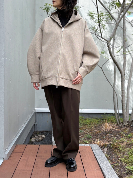 CLANE / CONSTRUCTIVE BONDING HOODIE / BEIGE /  19104-0502