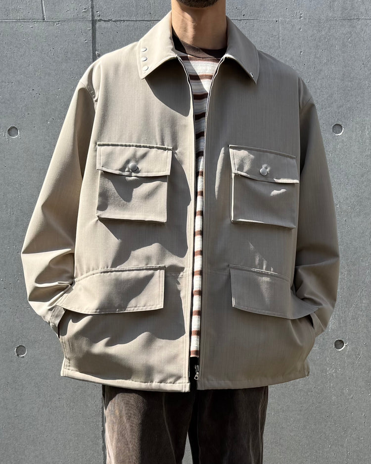 AURALEE / WOOL MAX CANVAS BLOUSON / BEIGE / A26SB02WC